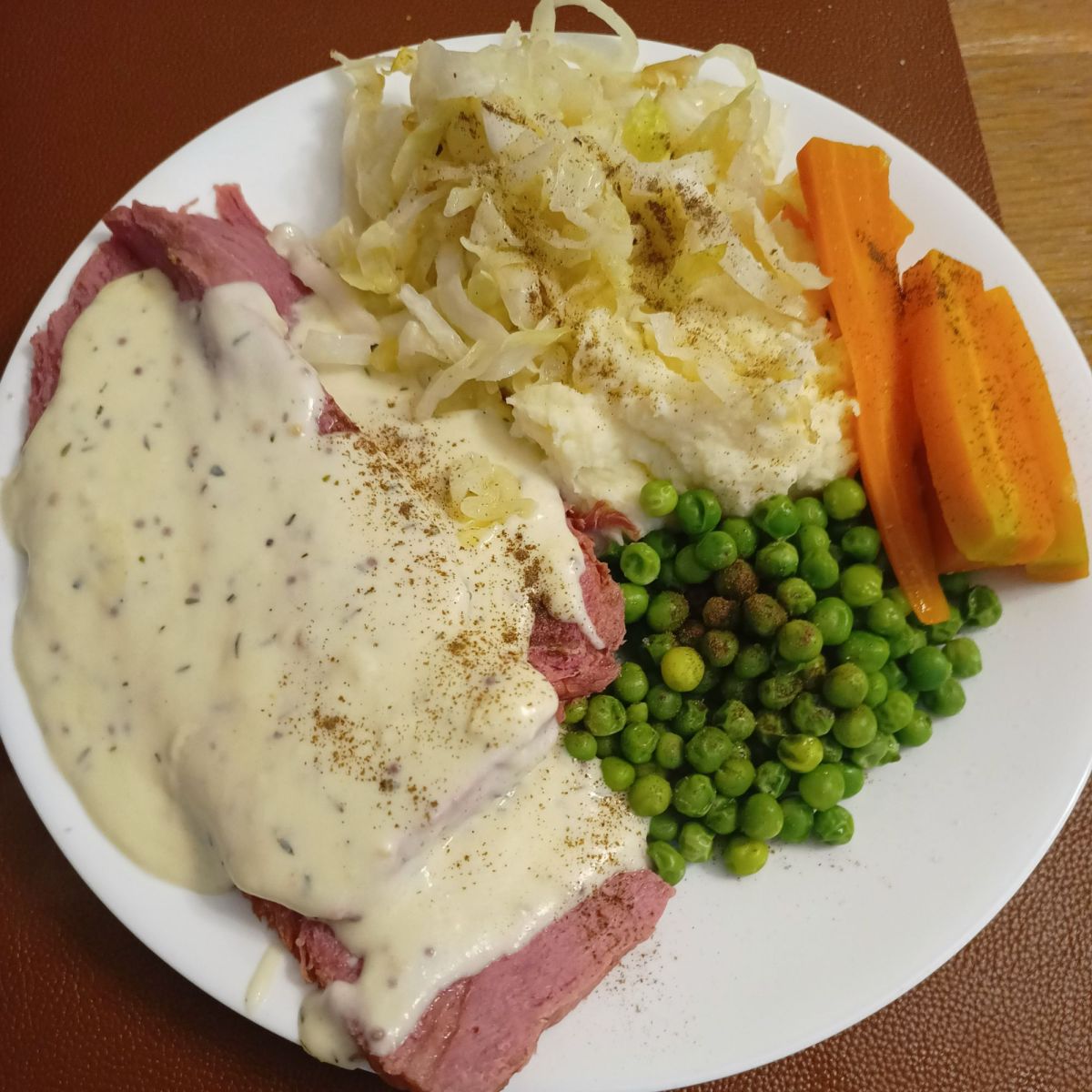 Silver side corned beef&nbsp;dinner